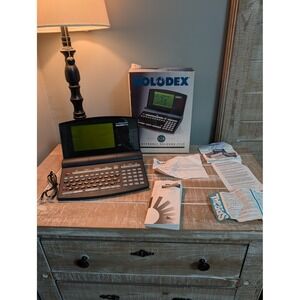 Vintage Rolodex EL128K Electronic File 128K Flash Memory Auto Dial Franklin Box